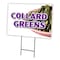 Signmission Collard Greens Yard Sign & Stake outdoor plastic coroplast window, C-1216 Collard Greens C-1216 Collard Greens - alternate 1